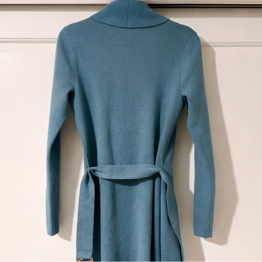 Ann Taylor Factory Blue Long Sleeve Dress - Picture 3 of 4